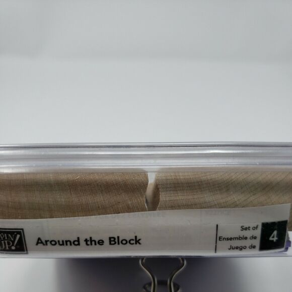 Stampin Up AROUND THE BLOCK Wood Rubber Stamps 2005 Set of 4 Collectible - Picture 7 of 7